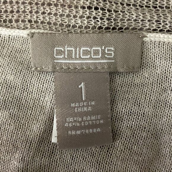 Chico's Size 1 Cardigan African Savanna Elephant Print - Picture 12 of 12